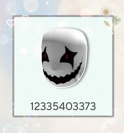 Roblox Mask Code, Roblox Codes Face, Ghost Clothing, Demon Mask, Demon Wings, Creepy Faces, Wallpaper Iphone Boho, Hello Kitty House