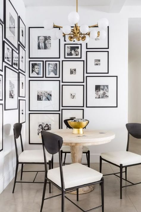 Design Dilemma: Choosing Frames for a Gallery Wall - This Mamas Dance Design Interior Modern, Family Photo Wall, Interior Design Per La Casa, Design Apartment, Interior Modern, Small Dining, Gallery Walls, Dining Room Walls, Decoration Inspiration