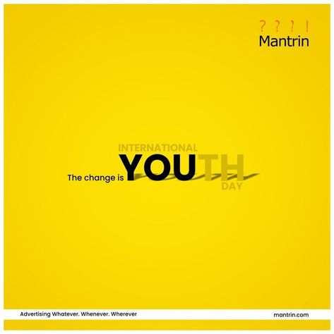 Youth has the power to tranform this world in a better place. #Mantrin #YouthDay #Youth Dentist Social Media, Interior Brochures, World Youth Day, Offer Letter, Media Branding Design, Digital Advertising Design, Ads Creative Advertising Ideas, Adobe Illustrator Design, Social Media Branding Design