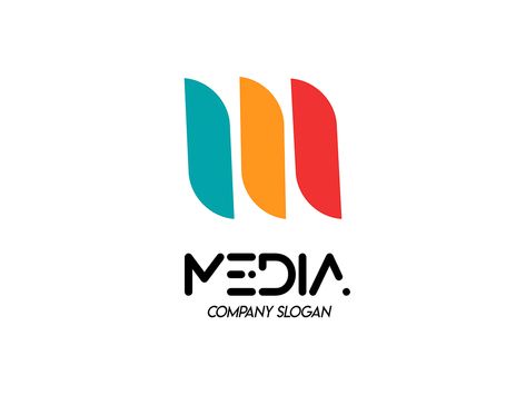 Media Creative 3 color by gunawan prasetyo Media Logo Design Ideas, Media Company Logo, Digital Media Logo, Logo Design Ideas, Media Logo, Company Slogans, Media Company, Logo Design Creative, Logo Ideas