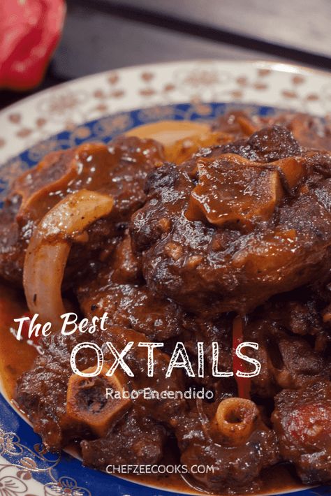 Oxtail Stew | Rabo Encendido - Chef Zee Cooks Dominican Oxtail, Oxtail Recipes Crockpot, Oxtail Recipes Easy, Oxtails Recipe, Cooking Oxtails, Oxtail Stew, Oxtail Recipes, Jamaican Dishes, Island Food