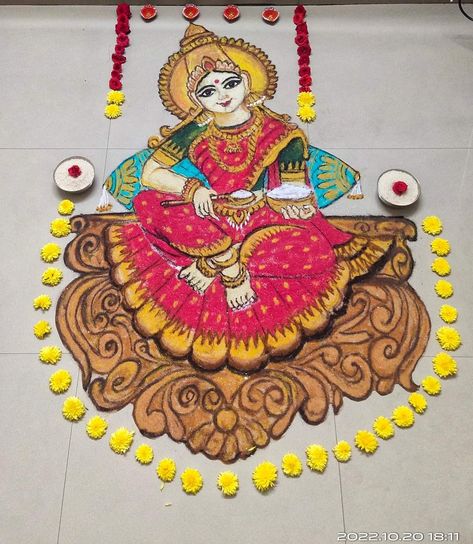 Entrance Rangoli, Padwa Rangoli, Gudi Padwa Rangoli, Rangoli Competition, Navratri Decoration, Arti Thali Decoration, Arti Thali, Thali Decoration, Rangoli Designs Simple Diwali