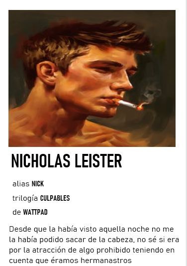 NICK LEISTER by Culpa mía/ POSTER WATTPAD Wattpad Poster, Poster Wattpad, Red Aesthetic Grunge, Book Posters, Red Aesthetic, Aesthetic Grunge, Fantasy Artwork, Book Art, Wattpad