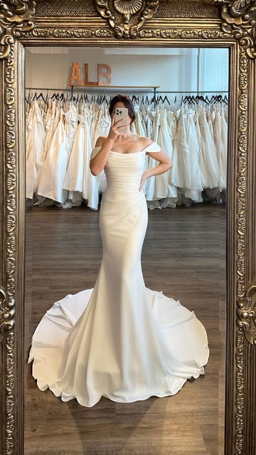 Ava Laurenne Wedding Dresses, Ava Laurenne Bride, Off Shoulder Wedding Dresses, Grace Wedding Dress, Classic Gown, Modern Gown, Off Shoulder Wedding Dress, Wedding Romantic, Dresses Simple