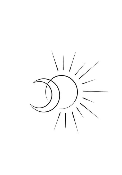 Sonne Mond Tattoo, North Star Tattoos, Tattoo Sonne, Luna Tattoo, Moon Sun Tattoo, Cuff Tattoo, Brush Tattoo, Cute Couple Tattoos, Sun Tattoos