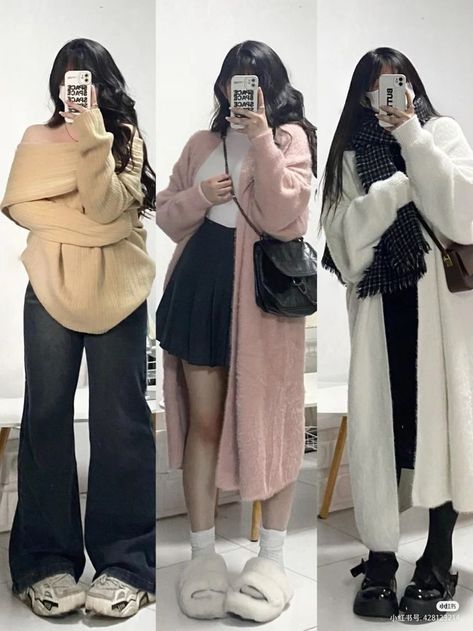 Chubby Style Winter, Chubby Outfit Ideas, Peony Aesthetic, Korean Style Outfits, Curvy Casual Outfits, Fashion Kawaii, Girl Fashion Style, Old Fashion Dresses, Kawaii Cosplay