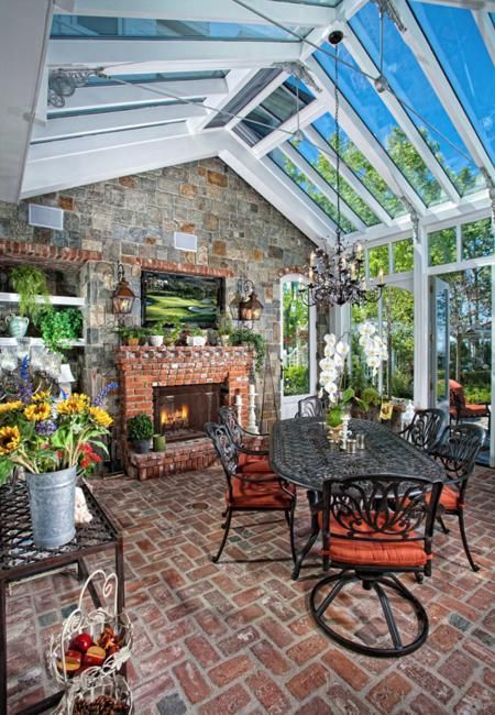 modern ideas for building outdoor rooms conservatories and solariums Modern Solarium, French Country Sunroom, Veranda Design, Conservatory Design, 4 Season Room, Sunroom Designs, Enclosed Patio, Florida Room, Greenhouse Plans