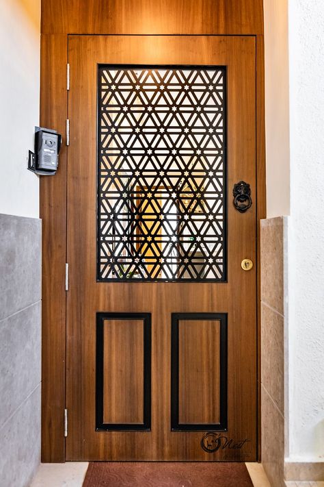 Apartment Front Doors, Pintu Ganda, House Main Door, House Front Door Design, House Main Door Design, Grill Gate Design, Main Entrance Door Design, The Architects Diary, Grill Door Design