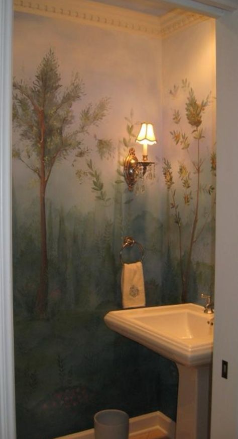 Animal House Decor, Susan Harter, Room Murals, Bathroom Mural, Scenic Wallpaper, Wallpaper Mural, Dream Rooms, Dream House Decor, Toilets