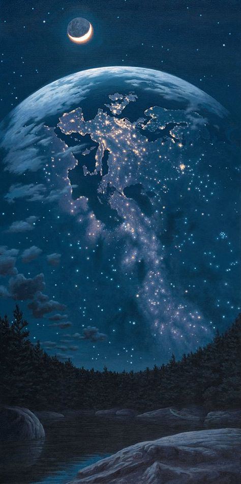 Rob Gonsalves, 1959 | Surrealist /Optical Illusion painter | Tutt'Art@ | Pittura * Scultura * Poesia * Musica | Robert Gonsalves, Rob Gonsalves, Canadian Painters, Bel Art, Magic Realism, Surrealism Painting, Arte Fantasy, The Night Sky, Salvador Dali