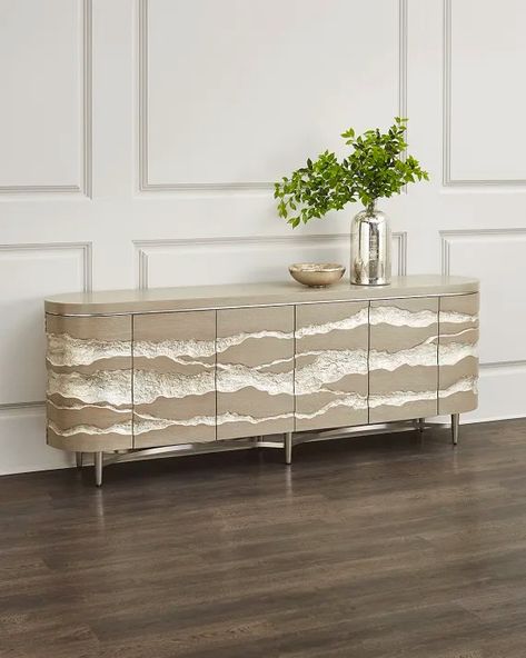 HG2DL John-Richard Collection Alpine Credenza John Richard Furniture, Bedroom Glam, Above Clouds, John Richard Collection, Credenza Design, Console Furniture, Driftwood Finish, Wood Composite, Ebb And Flow