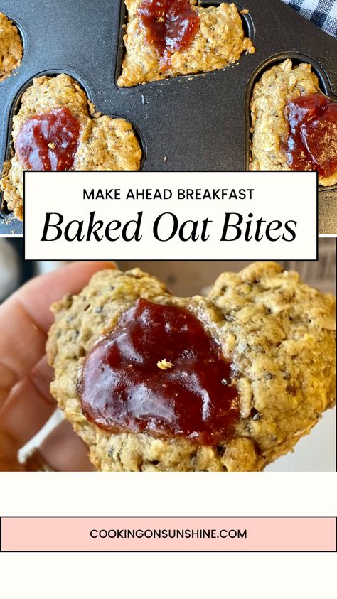 If you like Aussie bites, you will love these homemade jam-filled baked oat bites. Make these ahead for a quick breakfast or on the go snack! Made with rolled oats and chia, these will keep tummies full! Bobos Oat Bites, Rolled Oats Recipe Snacks, Oat Bites Recipe, Homemade Aussie Bites, Homemade Bobos Bites, Homemade Bobos Oat Bites, Bobo’s Oat Bites Copycat, Copycat Bobo's Oat Bites, Toddler Oatmeal Bites