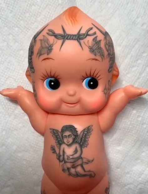 Silicon Valley Bank, Kewpie Dolls, Symbol Tattoos, Silicon Valley, S Tattoo, Minimalist Tattoo, Neck Tattoo, Leg Tattoos, Tattoo Artist