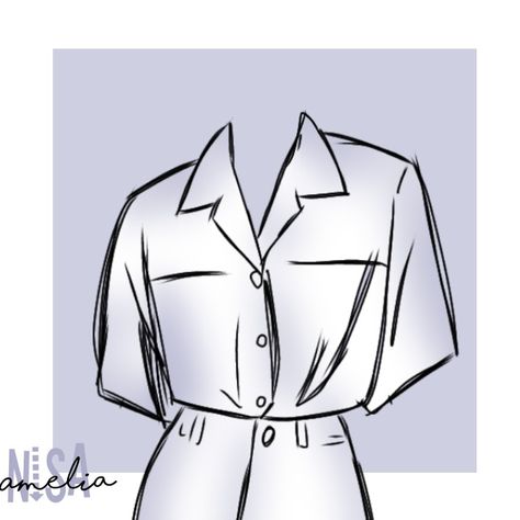 Button Up Shirt Sketch, Collar Shirt Reference Drawing, Drawing Collared Shirts, Shirt Refrences Drawing, Button Up Drawing Reference, Unbuttoned Shirt Drawing, How To Draw A Collared Shirt, How To Draw Collared Shirts, Blouse Drawing Reference