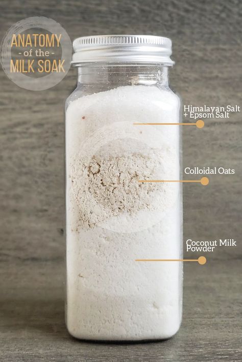 Bath Salts Diy Recipes, Milk Bath Recipe, Bath Soak Recipe, Bath Salts Recipe, Bath Salts Diy, Vegan Bath Products, Bath Recipes, Coconut Milk Powder, Homemade Lotion