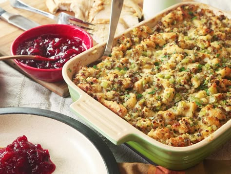 Potato Stuffing, Classic Stuffing, Sage Stuffing, Best Stuffing, Pizza Sugar Cookie, Dressing Recipes Thanksgiving, Sausage Stuffing, Sage Sausage, Thanksgiving Stuffing