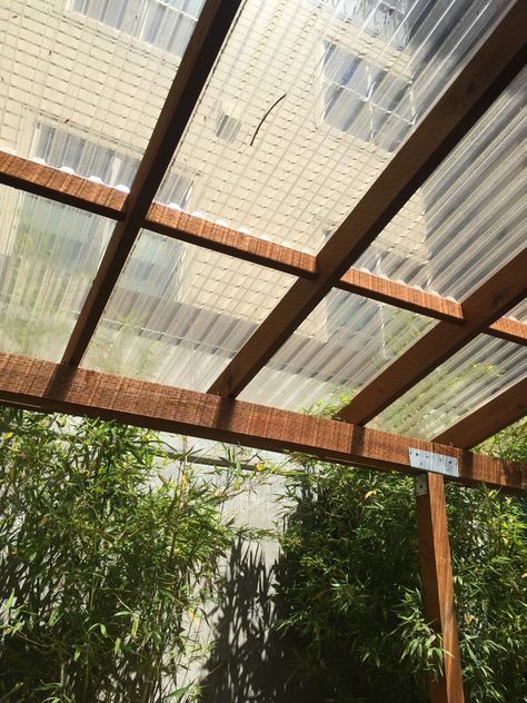 Great simple outdoor roof, mostly PT 2x4s and support beams Outdoor Roof, Rooftop Terrace Design, Support Beams, Last Resort, Patio Roof, Terrace Design, Pergola Patio, House Landscape, Outdoor Pergola