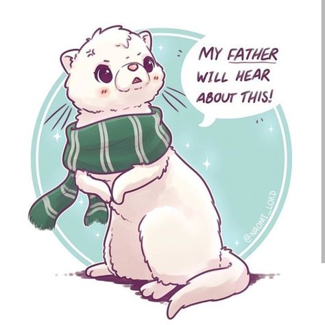 Ferret Malfoy Ferret Draco, Naomi Lord Art, Naomi Lord, Just Imagine, My Father, Draco Malfoy, Ferret, Tiny House, Harry Potter