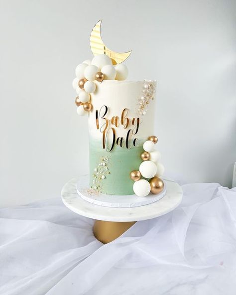 Sage Baby Shower Cake, Sage Green Baby Shower Cake, Green Baby Shower Cake, Boho Baby Shower Cake, Unisex Baby Shower Cakes, Baby Shower Cakes Neutral, Bespoke Cakes, Sage Green Baby Shower, Vision 2023