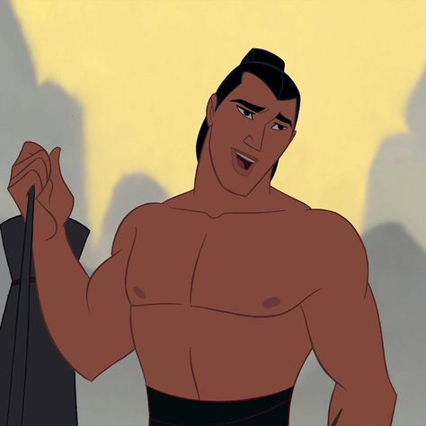 General Li Shang – Mulan Disney Characters Reimagined, Animated Disney Characters, Peter Pan Movie, Li Shang, All The Princesses, Disney Movies To Watch, Animated Man, Goofy Movie, Disney Men