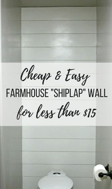 Faux Shiplap Wall, Bathroom Renovation Diy, Fixer Upper Bathroom, Installing Shiplap, Shiplap Wall Diy, Shiplap Bathroom, Ship Lap, Farmhouse Renovation, Shiplap Accent Wall