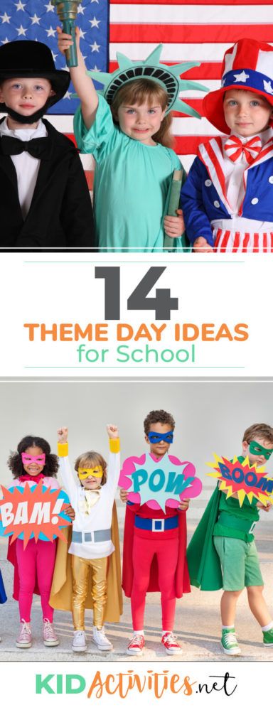 A collection of theme day ideas for school. Themes like wacky Wednesday, backwards day, friendship day, and much more. Fun activities and games included. Theme Day Ideas, Themes For School, Wacky Tacky Day, Tacky Day, Spirit Day Ideas, Animal Day, Wacky Wednesday, Summer Preschool, After School Club