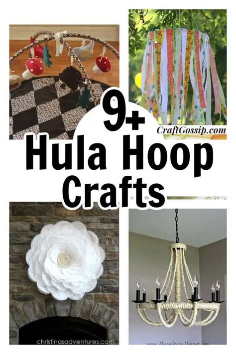 9 Ways to Craft With Hula Hoops – Indie Crafts Hooks Hoop Chandelier, Bamboo Hoop Crafts, Hula Hoop Crafts Diy, Hula Hoop Crafts, Hoola Hoop Diy Decor, Hula Hoop Weaving, Hula Hoop Rug, Hula Hoop Chandelier, Spring Fling Party