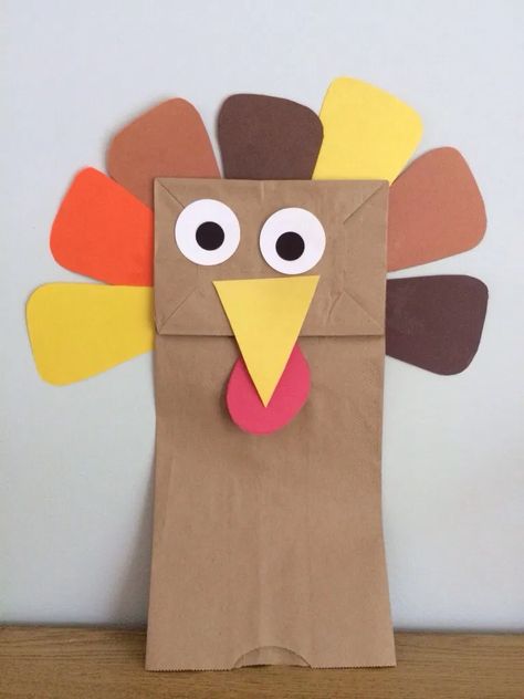 Toddler Activities – Turkey Puppet Paper Bag Turkey, Thanksgiving Crafts For Toddlers, Thanksgiving Crafts Preschool, November Crafts, Paper Bag Crafts, Turkey Crafts, Thanksgiving Preschool, 13 November, Thanksgiving Art