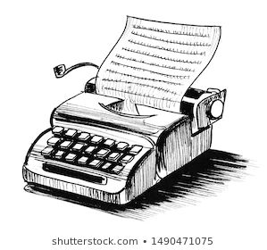 Stock Photo and Image Portfolio by alexblacksea | Shutterstock Typewriter Drawing, Typewriter Illustration, Black White Drawing, Retro Typewriter, Vintage Typewriter, White Drawing, Vintage Typewriters, Black And White Drawing, Animation Design