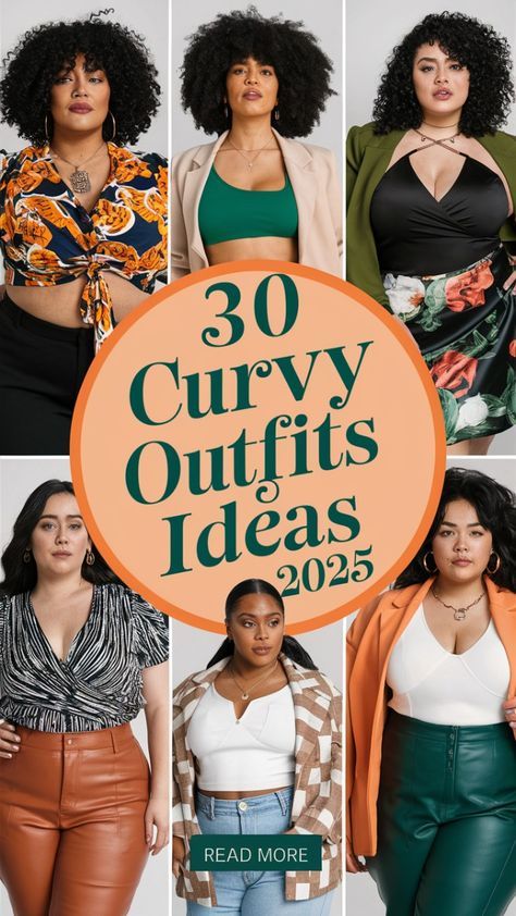 Styles For Midsize Women, Plus Size Baddie Spring Outfits, Plus Size Day Date Outfit, Petite And Curvy Fashion, 30 Outfits With 10 Pieces, Fashion For Women Over 40 Curvy Casual, Styling Curvy Outfit Ideas, 70s Inspired Fashion Plus Size, Tall Curvy Women Outfits