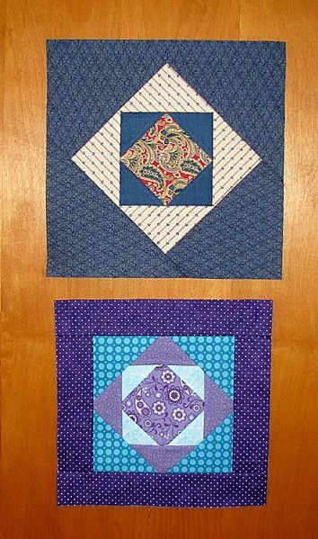 Economy Block version (sharp points) vs Exploding Pineapple version (blunted points) of Square in a Square Economy Block, Construction Techniques, Sock Monkeys, Block Quilt, Block Style, Quilt Block Patterns, Quilt Tutorials, Fabric Gifts, Monkeys