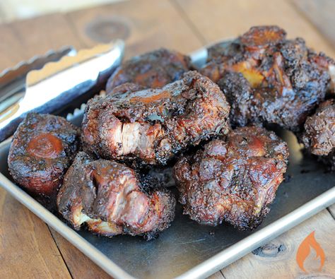 Oxtails aren’t just for stews anymore. You can barbecue them for a juicy, beefy dinner alternative. 6 servings4 lbs. oxtails ¼ cup Saucy Mama Backyard Brat Mustard 2 tablespoons brown sugar 1 tsp. salt ½ tsp. garlic powder ½ tsp. onion powder ½ tsp. smoked paprika ½ tsp. rosemary ½ tsp. pepper ¼ tsp. cayenne pepper ¼ cup apple juice 2 tablespoons apple cider vinegarPlace the Oxtail Stew, Oxtail Recipes, Honey Barbecue, Pellet Grill Recipes, Eat Beef, Meat Dinners, Smoked Food Recipes, Jamaican Recipes, Barbecue Recipes