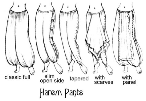 Sy dina egna Harem byxor Different Types Of Pants, Sarouel Pants, Fashion Infographic, Paul Poiret, Downton Abbey Fashion, Princess Diy, Sewing Pants, Goddess Costume, Practical Fashion