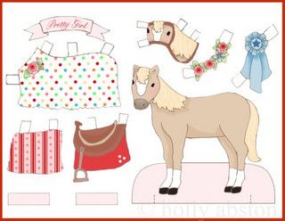 horse paperdoll | Flickr - Photo Sharing! Horse Paper Doll, Paper Horse, Free Printable Paper Dolls, Horse Crafts, Pony Party, Paper Dolls Printable, Paper Animals, Hobby Horse, Merry Christmas To You