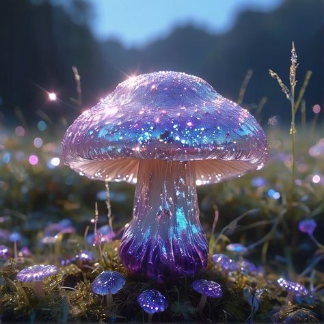 Magical Sparkly Mushrooms. #mushrooms #digitalart #AI #Leonardo #magicmushrooms #artwork #sparkles Magic Mushroom Aesthetic, Mushroom Magic, Magic Mushroom, Mushroom Artwork, Space Mushroom, Mushroom Space Art, Bioluminescent Mushroom Art, Mystical Mushroom Forest, Magic Mushroom Art Trippy