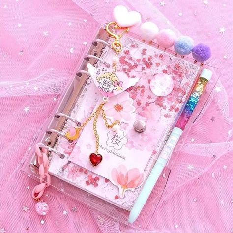 Kawaii School Supplies Notebooks, Agendas Aesthetic, Agenda Aesthetic, Kawaii Cherry, Cute Journal, Cute Stationary School Supplies, Pink Notebook, Cute School Stationary, Kawaii School Supplies