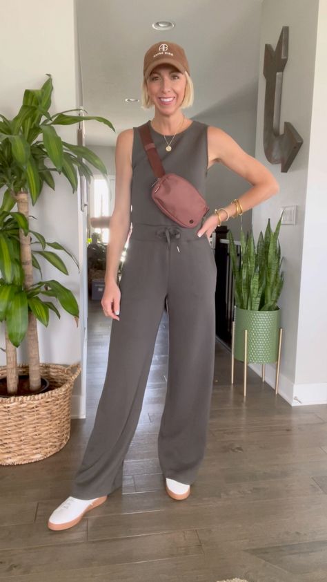 Tank Jumpsuit Outfit, Air Essential Jumpsuit, Travel Jumpsuit, Casual Washed Jumpsuit With Relaxed Fit, Gray Sleeveless Jumpsuits For Loungewear, Trendy Non-stretch Medium Wash Jumpsuits And Rompers, Spring Mid-rise Relaxed Fit Denim Jumpsuit, Medium Wash Relaxed Fit Button-up Jumpsuit, Tank Jumpsuit