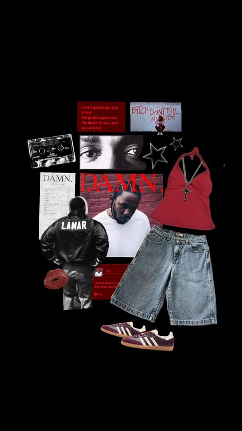 DAMN.❤️🎲 #kendricklamar #albumcover #kendrick #album #inspo #outfit #outfitinspo Kendrick Lamar Concert Outfit Women, Kendrick Concert Outfit Ideas, Kendrick Lamar And Sza Outfits, Kendrick Lamar Outfits Concert, Kendrick Lamar And Sza Concert Outfit, Kendrick Lamar Outfit Ideas, Kendrick Concert Outfit, Kendrick Outfit, Kendrick Lamar Concert Outfit