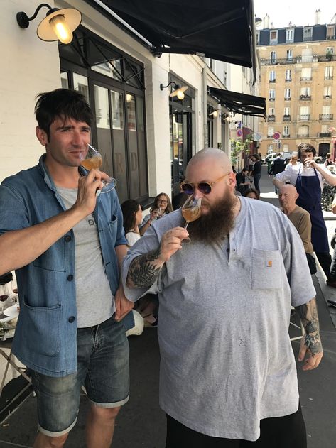 Action Bronson's Guide to Drinking Natural Wine in Paris - MUNCHIES Wine In Paris, Men Street Outfit, Action Bronson, Grilled Watermelon, Asparagus And Mushrooms, Best Sausage, Epic Beard, Orange Wine, Mr Wonderful