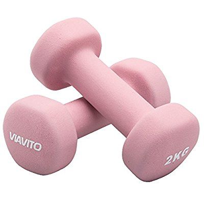 Viavito Unisex Neoprene Dumbbells, Light Pink, 2 X 2 kg Aesthetic Weights, Cute Weights, Pink Gym Essentials, Wishlist Board, Pink Pilates Princess Items, Gym Stuff, Weights Aesthetic, Pink Dumbbells Aesthetic, Cute Dumbbells