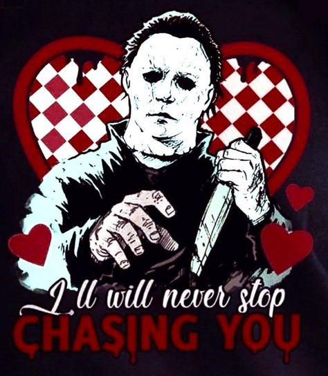 Valentine Poster, Funny Love Cards, Halloween Wallpaper Backgrounds, Halloween Wallpaper Cute, Michael Myers Halloween, Classic Monsters, Valentines Design, Halloween Quotes, Halloween Cartoons