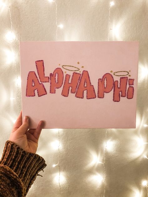 Painting Ideas On Canvas Sorority, Alpha Phi Painting Canvas, Delta Zeta Painting Canvases, Alpha Phi Painting, Alpha Phi Canvas Painting, Alpha Gamma Delta Canvas, Alpha Phi Canvas, Delta Zeta Canvas, Sorority Activities