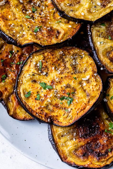 Air Fryer Eggplant – WellPlated.com Baby Eggplant Recipes, Fried Eggplant Recipes, Eggplant Side Dishes, Vegan Eggplant Recipes, Air Fryer Eggplant, Eggplant Recipes Healthy, Cooking Eggplant, Crispy Eggplant, Eggplant Recipes Easy