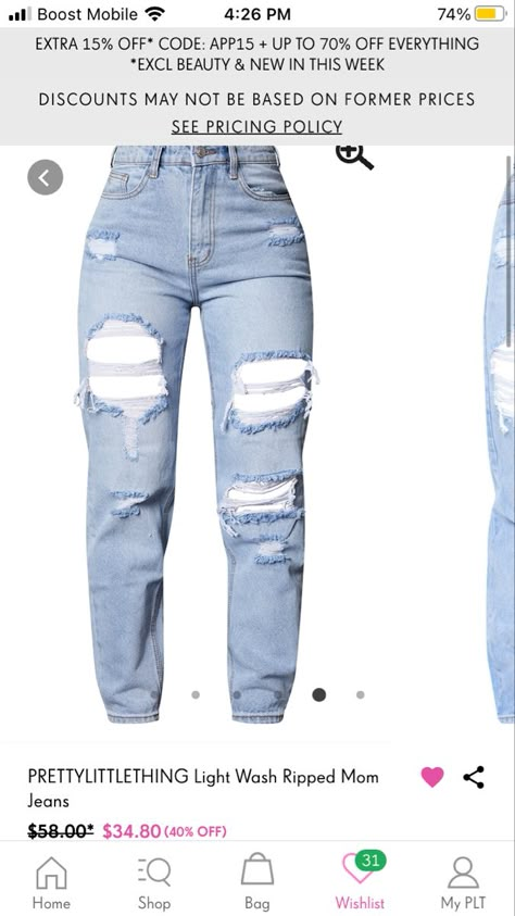 Aesthetic Jeans, Cute Online Clothing Stores, Cute Clothing Stores, Teen Swag Outfits, Ripped Mom Jeans, Fasion Outfits, Cute Lazy Day Outfits, Swag Outfits For Girls, Lazy Outfits