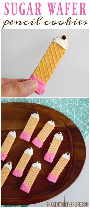 Sugar Wafer Pencil Cookies are such an easy, no-bake back to school treat! Pencil Cookies, Classroom Snacks, Food Cookies, Cookies Sugar, Preschool Snacks, Cookies Easy, Kids Treat, Back To School Party, School Treats