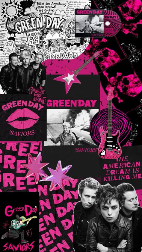 Green Day Aesthetic, Green Day Members, Green Day Wallpaper, Background Funny, Jason White, Music Vibe, Green Day Billie Joe, Rock Poster Art, Tré Cool