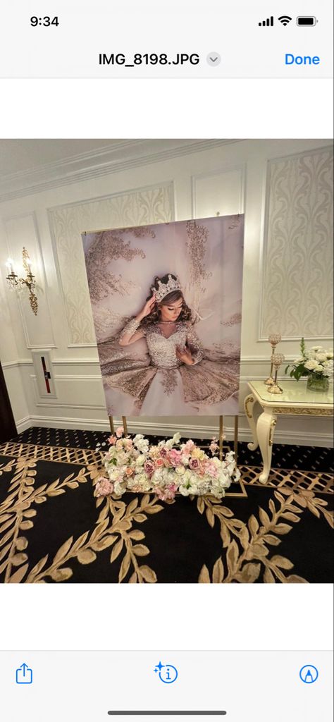 Quinceanera Entrance Photo, Quince Photo Album Ideas, Photo Wall Quinceañera, Quince Save The Date Photo Ideas, Save The Date Quinceanera Ideas Pictures, Quince Bedroom Photoshoot, Quince Photo Booth Ideas, Quince Entrance Table Ideas, Quiencera Photoshoot Ideas