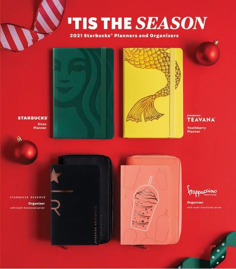 LOOK: The New Starbucks 2021 Planners And Travel Organizers Are Here - Out of Town Blog Starbucks Planner, Pink Organizer, Green Planner, Starbucks Siren, Starbucks Rewards, Starbucks Reserve, Planners And Organizers, State Of Play, Starbucks Frappuccino