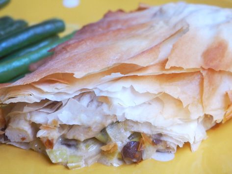 Chicken and Mushroom Filo Parcels | The Annoyed Thyroid Chicken Filo Parcels, Roasted Vegetable Strudel, Vegetarian Frittata, Vegetable Strudel, Filo Parcels, Ugly Food, Savoury Pies, Chicken And Mushroom, Vegetarian Salads