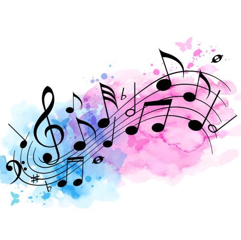 Music Notes Drawing, Music Notes Art, Music Background, Music Drawings, Music Symbols, Music Illustration, Music Backgrounds, Music Artwork, Music Images